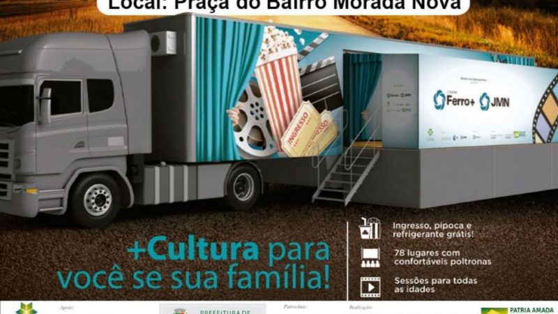 Cinema de graça no bairro Morada Nova de quarta a domingo