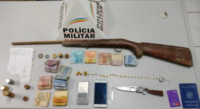 Drogas e armas apreendidas no “Nogueira Machado”