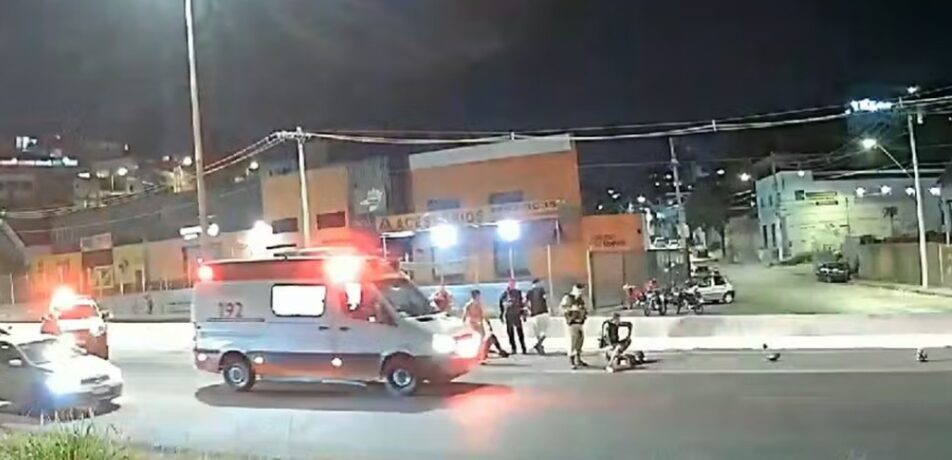 Vídeo: foragido da Justiça vai preso depois de ser atropelado no Anel Rodoviário