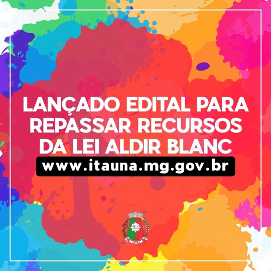 Sai edital para repasse de recursos da Lei Aldir Blanc