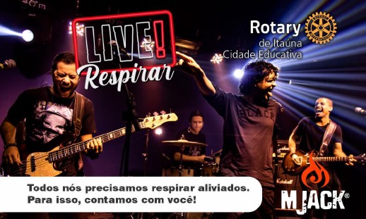 É hoje a live com a banda M.Jack para arrecadar recursos para o Hospital Manoel Gonçalves