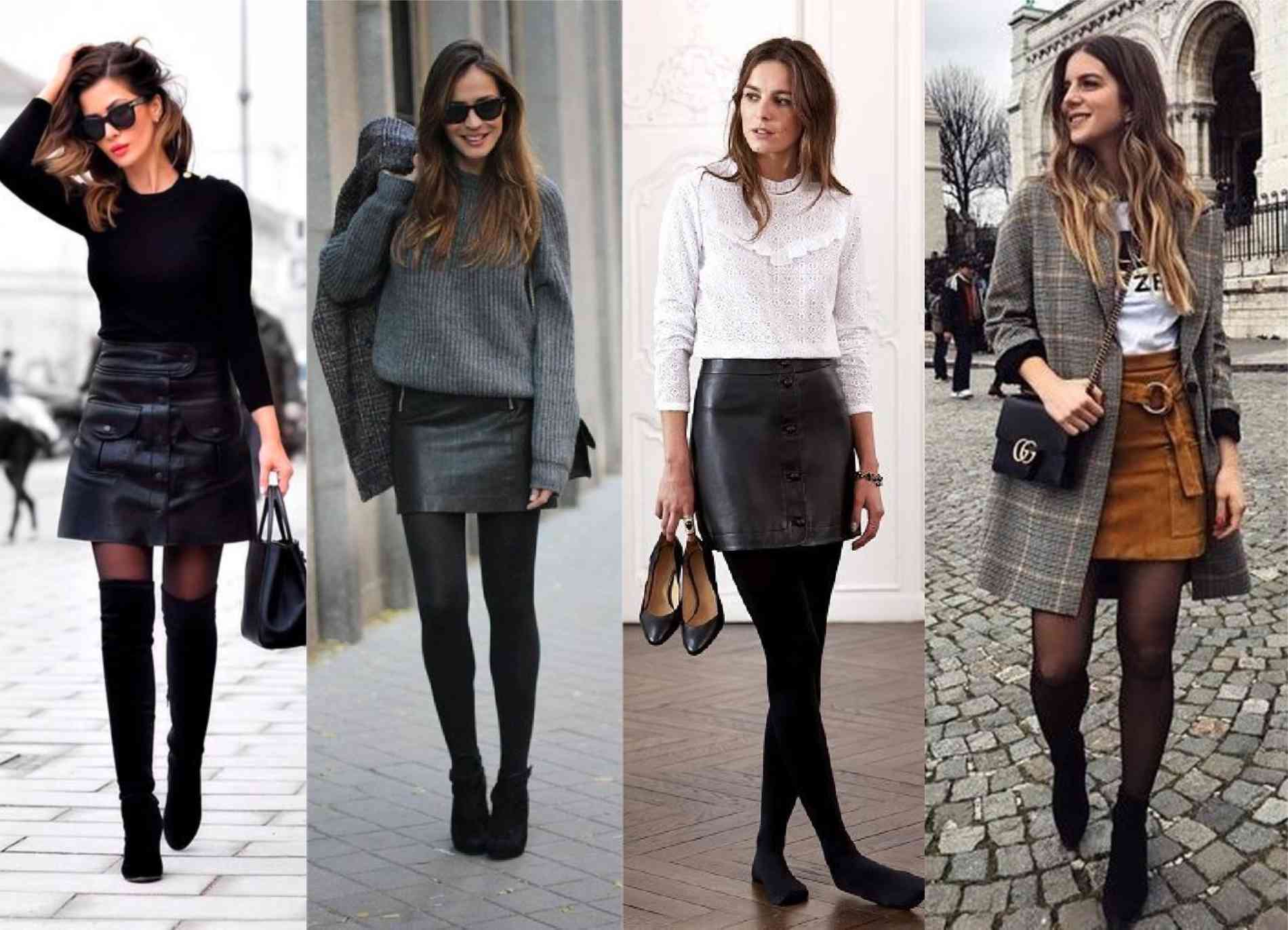 Saia em looks de inverno pode?