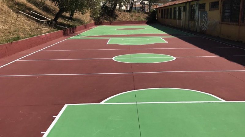 Reforma da quadra da escola estadual do Bairro São Geraldo está pronta