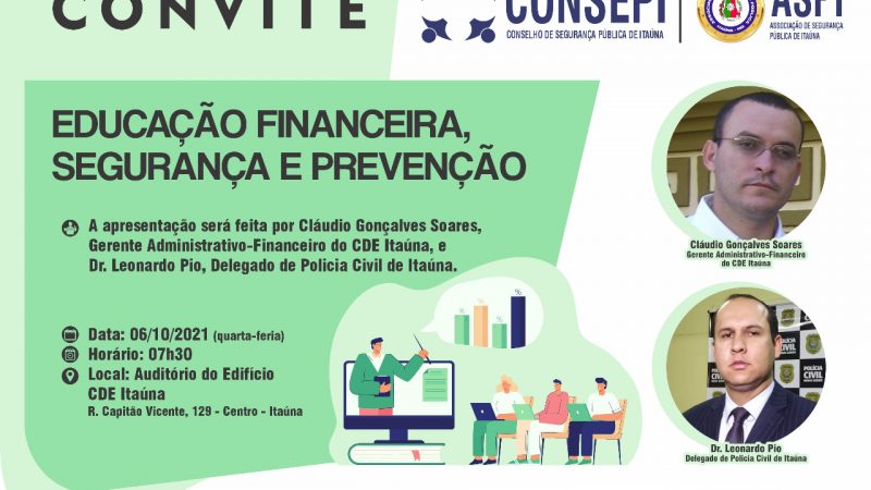 Consepi realiza palestra sobre educação financeira, segurança e prevenção