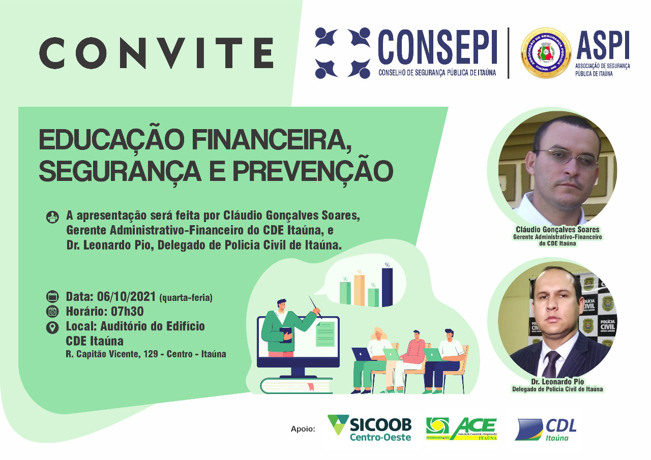 Consepi realiza palestra sobre educação financeira, segurança e prevenção