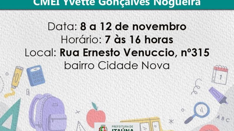 Cadastramento para a nova creche no “Cidade Nova” começa na segunda, dia 8/11