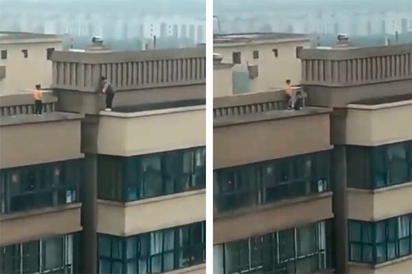 Vídeo: Criança é filmada pulando entre vãos de prédio de 22 andares