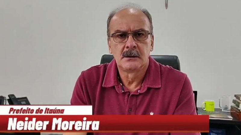 Vídeo: prefeito Neider fala sobre os trabalhos por causa dos temporais em Itaúna