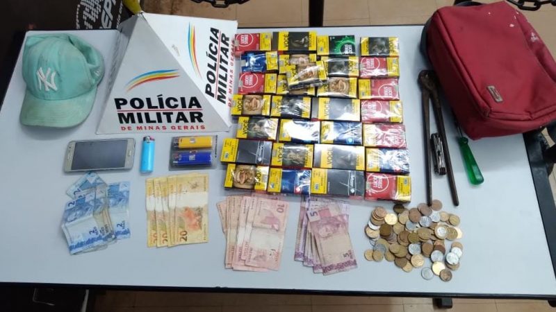 PM prende ladrão e recupera objetos de furto