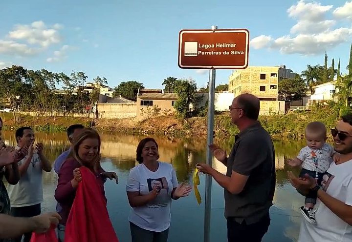 Lagoa no bairro Boulevard Lago Sul recebeu o nome de Helimar Parreiras