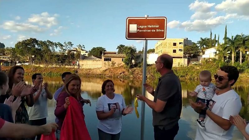 Lagoa no bairro Boulevard Lago Sul recebeu o nome de Helimar Parreiras