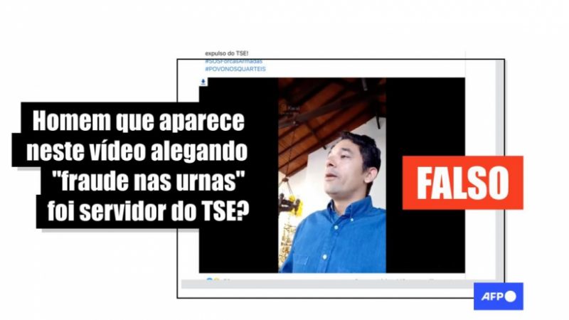 Homem que alega “fraude” nas eleições não é servidor do TSE e admitiu ter mentido nas redes