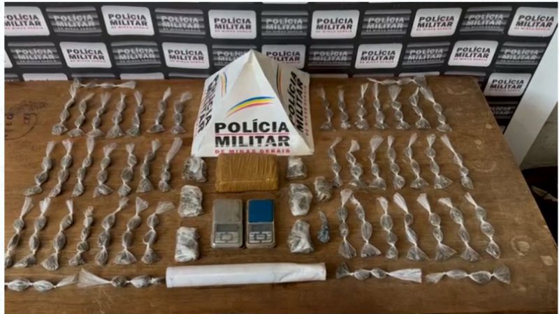 Vídeos: com o uso de cão, Polícia Militar prende suspeito por tráfico ilícito de drogas