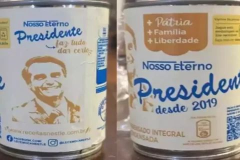 É falso que Nestlé tenha personalizado lata de leite condensado com Bolsonaro