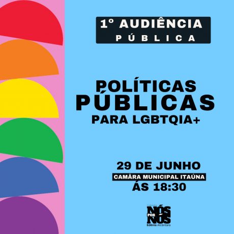 1ª Audiência Pública de políticas públicas voltadas às pessoas LGBTQIA+ em Itaúna será dia 29