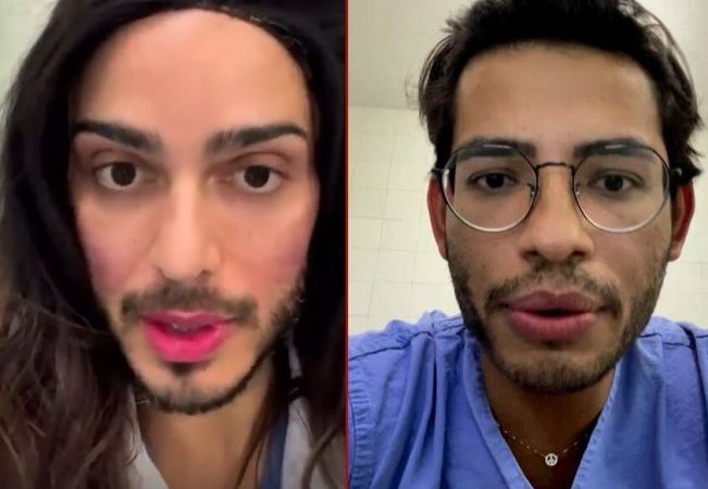 Vídeo: médico põe peruca em apoio a colega cuja  paciente disse que não gosta de ser atendida por  gay