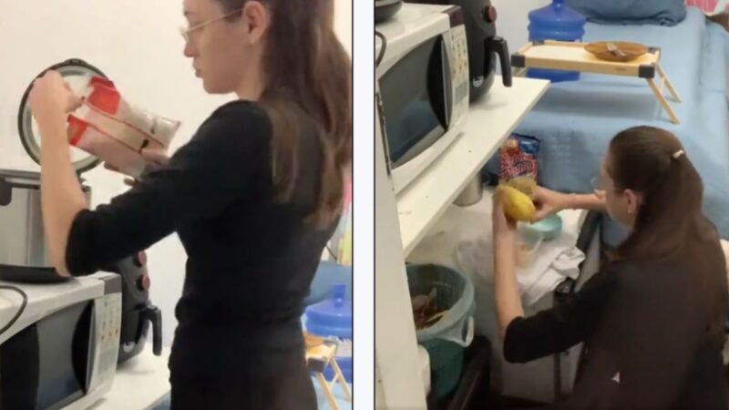 Vídeo: mulher mostra como é morar em um banheiro no seu trabalho