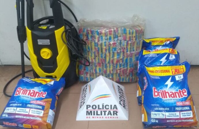 Polícia recupera produtos furtados de uma escola em Itaúna