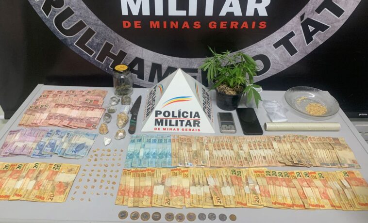 Polícia Militar apreende crack, maconha, cocaína e quase R$ 5 mil no “Cerqueira Lima”