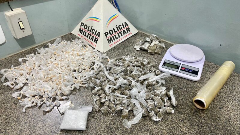 Quase mil pedras de crack apreendidas, além de cinco tabletes de maconha em Itatiaiuçu