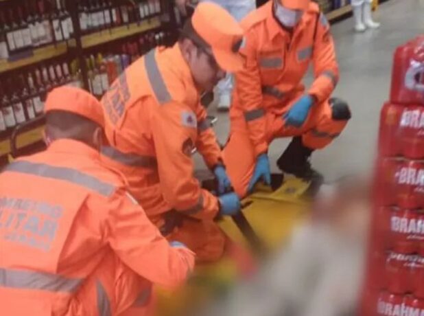 Funcionário do Supermercado BH, em Nova Serrana, atira em um homem dentro do comércio