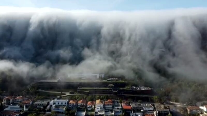 Vídeos: beleza de cascata de nuvens na Serra do Curral nesta segunda, 4, encanta belorizontinos