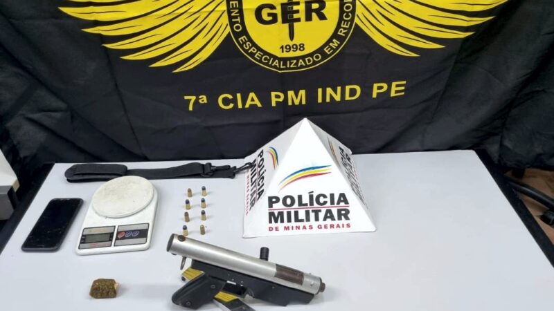 Militares apreendem submetralhadora artesanal, munições e maconha em Itaúna