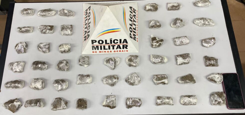 Denúncia de tráfico de drogas leva à apreensão de 45 tabletes de maconha e prisão do suspeito