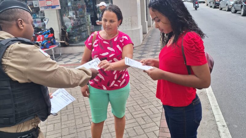 Polícia Militar em Itaúna e Itatiaiuçu lança campanha pelo fim da violência contra a mulher