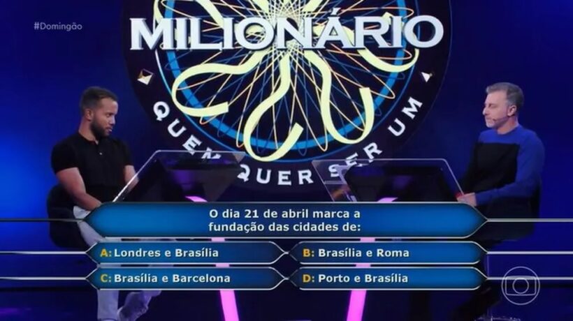 Mineiro erra pergunta de um milhão em “Quem quer ser milionário?” do Domingão do Huck