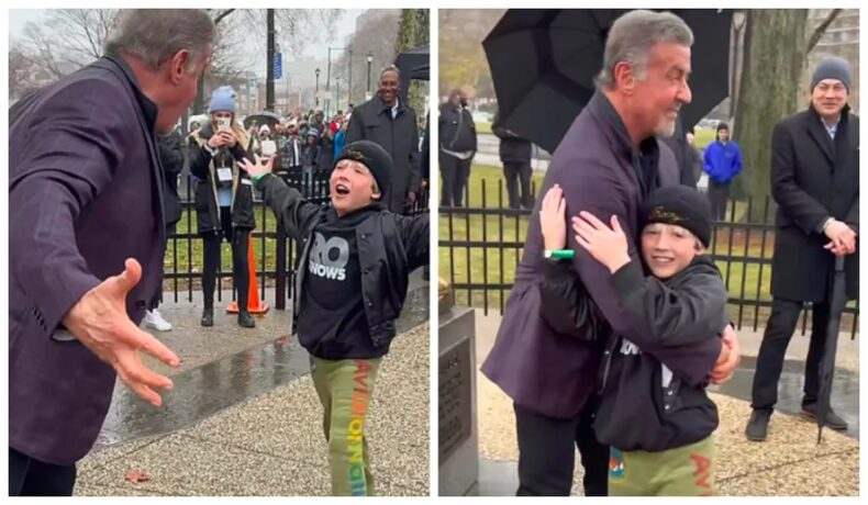 Vídeo: Stallone se emociona com menino de 9 anos reencenando cena clássica de ‘Rocky’