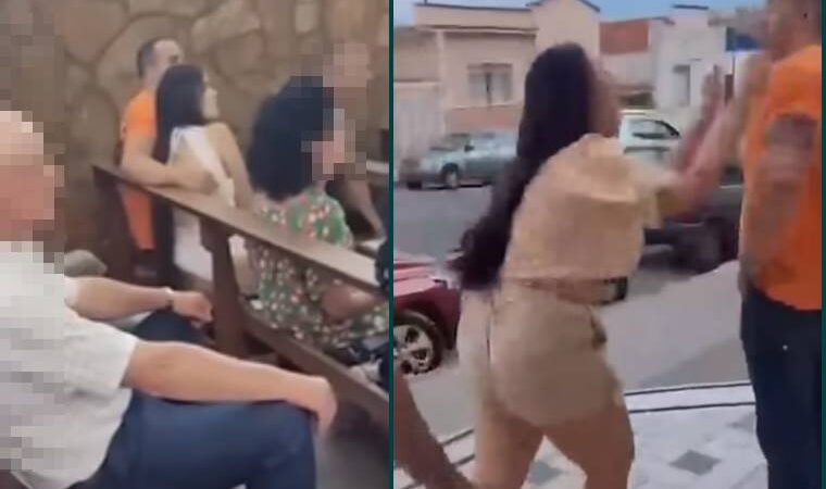 Vídeo: homem é pego no flagra pela esposa abraçadinho com a amante em missa em Minas