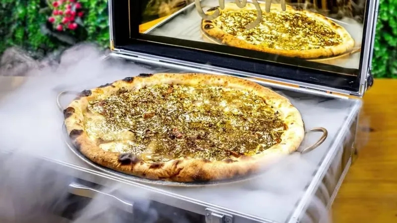 Vídeo: pizza com ouro 24k e trufa negra custa até R$ 350 em Balneário Camboriú