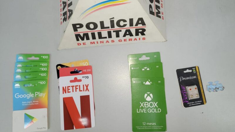 Homem é preso por furtar brincos e cartões de streaming em Itaúna