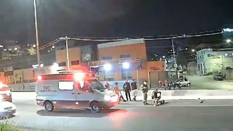 Vídeo: foragido da Justiça vai preso depois de ser atropelado no Anel Rodoviário