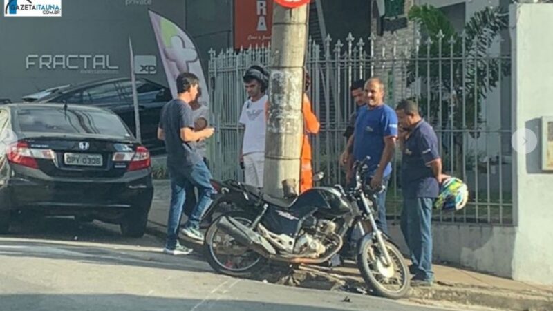 Bombeiros atendem vítima de colisão entre motocicleta e carro na av. Getúlio Vargas