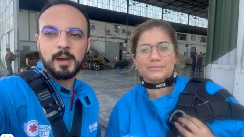 Vídeo: enfermeira e médico do Samu em Itaúna estão em missão no Rio Grande do Sul