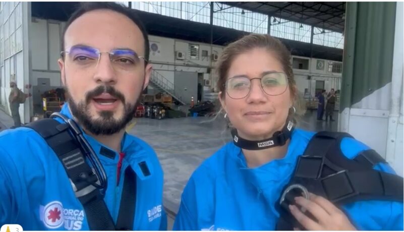 Vídeo: enfermeira e médico do Samu em Itaúna estão em missão no Rio Grande do Sul
