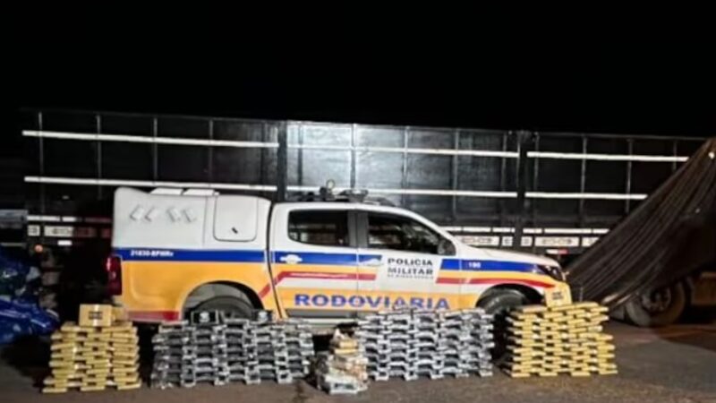 Carga de drogas avaliada em R$ 16 milhões é apreendida na rodovia MG 050