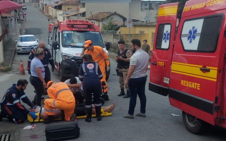 Colisão entre bicicleta e automóvel deixa ciclista com ferimentos graves em Itaúna