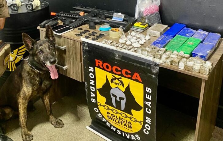 Vídeo: Polícia Militar encontra grande quantidade de drogas em matagal no bairro Santa Edwirges