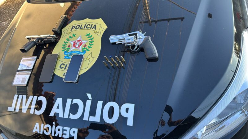Polícia Civil apreende veículo clonado e prende trio armado em Itaúna