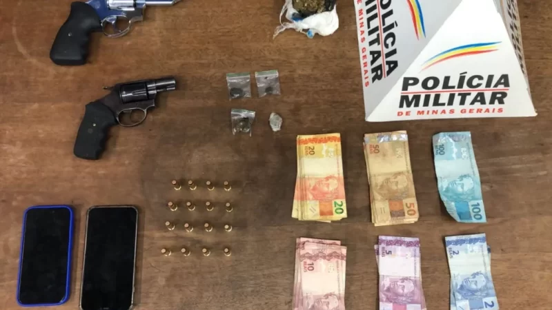 Baile funk: revólveres, munições e drogas foram apreendidos em Itaúna