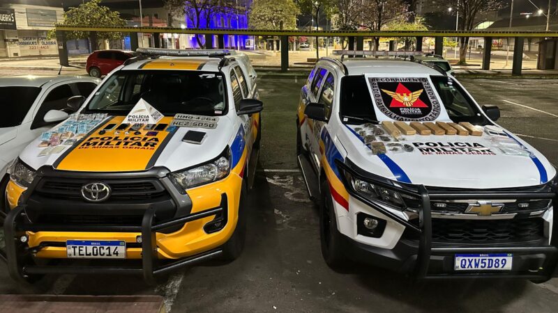 Vídeo: PMRv aprende grande quantidade de drogas e prende um casal em Pará de Minas