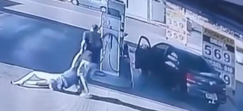 Vídeo: mulher é arrastada pelos cabelos por ex-companheiro em posto de combustível