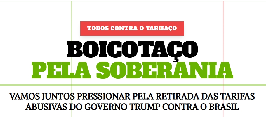 Campanha “Boicote pela Soberania” mobiliza brasileiros a deixar de comprar produtos dos EUA; veja a lista