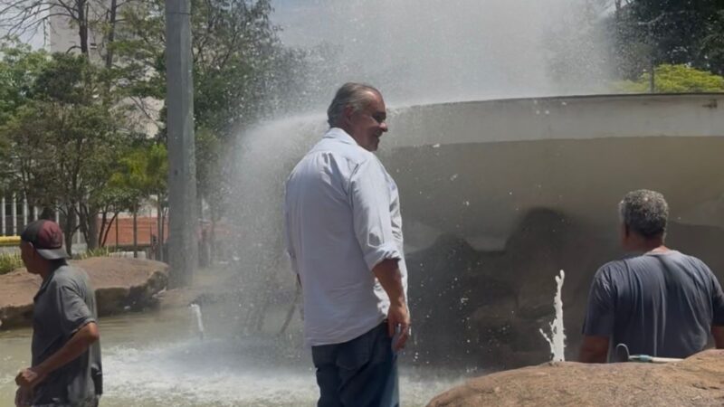 Fonte luminosa passa por novos testes e vai ser devolvida em breve à Praça da Matriz