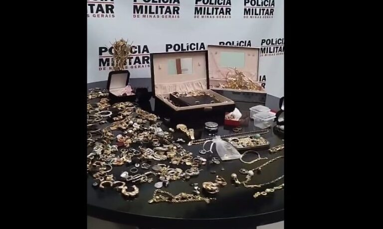 Vídeo: ladrões são presos com cerca de R$100 mil em bens furtados em arrombamentos em Itaúna