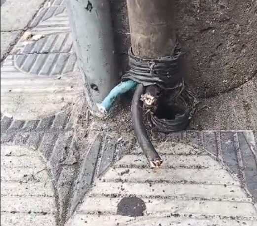 Vídeo: comerciante mostra prejuízo em sua lanchonete com o furto de cabos de energia