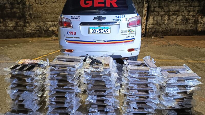 PM de Formiga apreende 174 kilos de maconha, arma e desmantela quadrilha internacional de tráfico de drogas